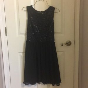 Black chiffon and sequin dress
